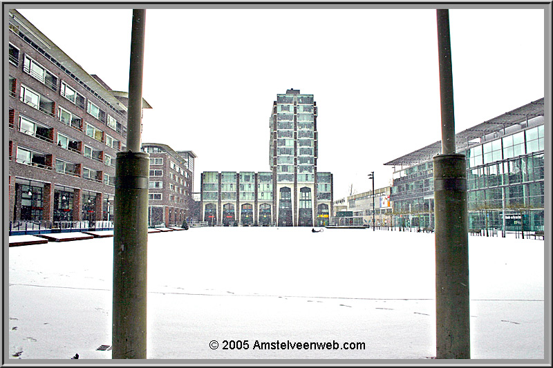 Amstelveen sneeuw Stadshart