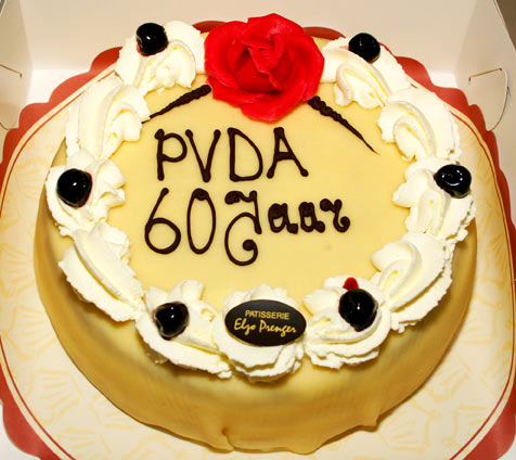 PvdA taart 60 jaar