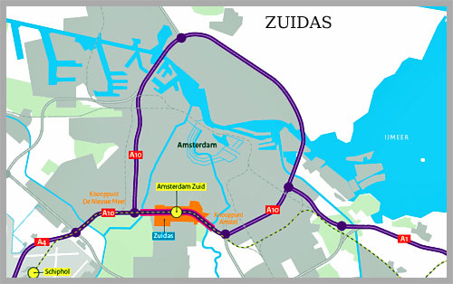 zuidas-kaart Amstelveen